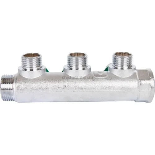 Коллектор регулирующий распределительный 3/4" с 3 отводами 1/2" STOUT