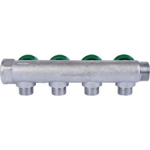 Коллектор регулирующий распределительный 3/4" с 4 отводами 1/2" STOUT