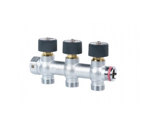 Коллектор REHAU (РЕХАУ - 11316453001)регулирующий, распределительный G3/4" с 3 отводами G 3/4" Коллектор REHAU (РЕХАУ - 11316453001)регулирующий, распределительный G3/4" с 3 отводами G 3/4"