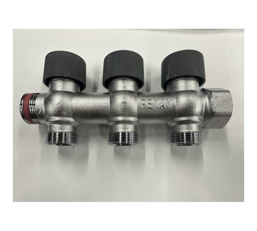 Коллектор REHAU (РЕХАУ - 11316453001)регулирующий, распределительный G3/4" с 3 отводами G 3/4" Коллектор REHAU (РЕХАУ - 11316453001)регулирующий, распределительный G3/4" с 3 отводами G 3/4"