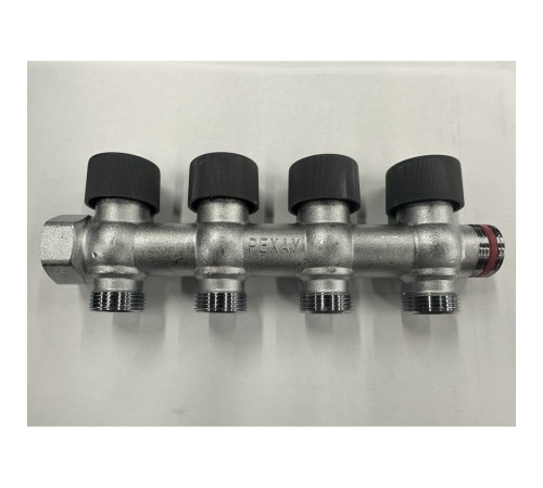 Коллектор REHAU (РЕХАУ - 11316473001)регулирующий, распределительный G3/4" с 4 отводами G 3/4" Коллектор REHAU (РЕХАУ - 11316473001)регулирующий, распределительный G3/4" с 4 отводами G 3/4"
