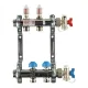 Коллекторная группа REHAU HKV-D на 2 выхода (РЕХАУ - 12080211002)1"x3/4"ЕК из нержавеющей стали с регулирующими и термостатическими вентилями и расходомерами