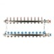 Коллекторная группа REHAU HKV-D на 11 выходов (РЕХАУ - 12081111002)1"x3/4"ЕК из нержавеющей стали с регулирующими и термостатическими вентилями и расходомерами