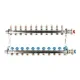 Коллекторная группа REHAU HKV-D на 11 выходов (РЕХАУ - 12081111002)1"x3/4"ЕК из нержавеющей стали с регулирующими и термостатическими вентилями и расходомерами