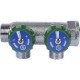 Коллектор регулирующий распределительный 3/4" с 2 отводами 1/2", плоское уплотнение STOUT
