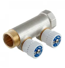 Коллектор Stout (SMB 6851 341202) 3/4 ВР(г) х 2 выхода 1/2 НР(ш) х 3/4 НР(ш) регулируeмый