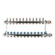 Коллекторная группа REHAU HKV-D на 12 выходов (РЕХАУ - 12081211002)1"x3/4"ЕК из нержавеющей стали с регулирующими и термостатическими вентилями и расходомерами