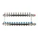 Коллекторная группа REHAU HKV-D на 12 выходов (РЕХАУ - 12081211002)1"x3/4"ЕК из нержавеющей стали с регулирующими и термостатическими вентилями и расходомерами