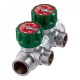 Коллектор FAR 3821 3412TP распределительный 3/4" (ВР-НР) с 2 отводами 1/2" НР, плоское уплотнение (ФАР)