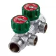 Коллектор FAR 3821 3412TP распределительный 3/4" (ВР-НР) с 2 отводами 1/2" НР, плоское уплотнение (ФАР)