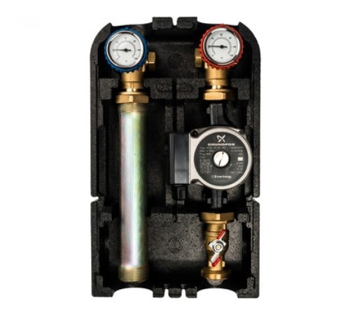 Насосная группа с прямым контуром 1" с насосом Grundfos UPSO 25-65 180 в теплоизоляции Stout Насосная группа с прямым контуром 1" с насосом Grundfos UPSO 25-65 180 в теплоизоляции Stout