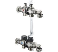Коллекторная группа Oventrop SF на 2 контура, для отопления со встроенными регулирующими вставками Multidi (1404552)