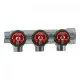 Коллектор FAR 3822 3412TP распределительный 3/4" (ВР-НР) с 3 отводами 1/2" НР, плоское уплотнение (ФАР)