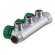 Коллектор FAR 3822 3412TP распределительный 3/4" (ВР-НР) с 3 отводами 1/2" НР, плоское уплотнение (ФАР)