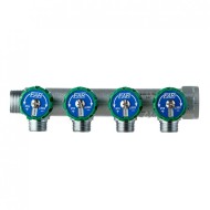 Коллектор FAR 3824 3412TP распределительный 3/4" (ВР-НР) с 4 отводами 1/2" НР, плоское уплотнение (ФАР)