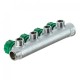 Коллектор FAR 3824 3412TP распределительный 3/4" (ВР-НР) с 4 отводами 1/2" НР, плоское уплотнение (ФАР)