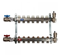 Коллекторная группа в сборе из нержавеющей стали без расходомеров на 7 выходов STOUT