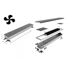 Конвектор внутрипольный Askon (с вентилятором) КВП-В 150/150/600 (решетка входит в комплект)