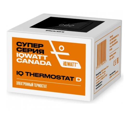Электронный термостат IQ THERMOSTAT D черный матовый Электронный термостат IQ THERMOSTAT D черный матовый