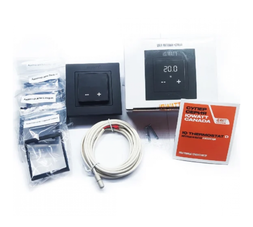 Электронный термостат IQ THERMOSTAT D черный матовый Электронный термостат IQ THERMOSTAT D черный матовый