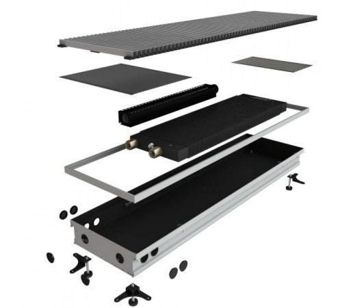 Конвектор внутрипольный Askon (без вентилятора) КВП 65/330/3700 (решетка входит в комплект)