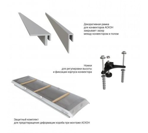 Конвектор внутрипольный Askon (с вентилятором) КВП-В 100/150/4000 (решетка входит в комплект)