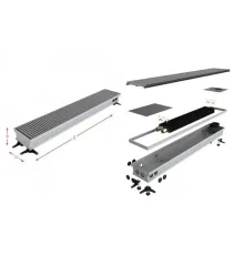 Конвектор внутрипольный Askon (без вентилятора) КВП 80/120/3400 (решетка входит в комплект)
