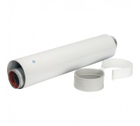 Элемент дымохода 60/100 труба коаксиальная 500 мм, уплотнения и хомут Stout (SCA-6010-000500)