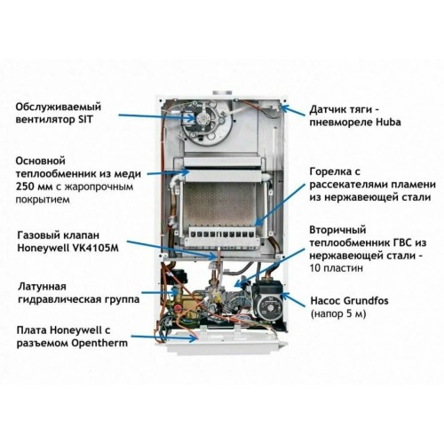 Котел газовый настенный Baxi ECO NOVA 18F (100021540 Бакси)