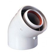 Коаксиальный отвод DN 60/100 45° для котлов MAIN/ECO3/Сompact Baxi (KHG71410231- Бакси)