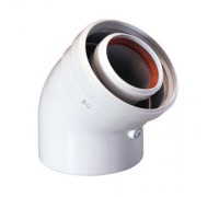 Коаксиальный отвод DN 60/100 45° для котлов MAIN/ECO3/Сompact Baxi (KHG71410231- Бакси)