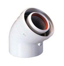 Коаксиальный отвод DN 60/100 45° для котлов MAIN/ECO3/Сompact Baxi (KHG71410231- Бакси)