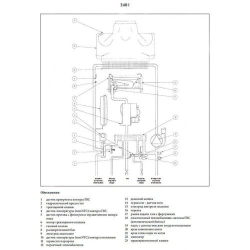 Котел газовый настенный Baxi LUNA-3 Comfort 240 i (CSE45224358- Бакси)
