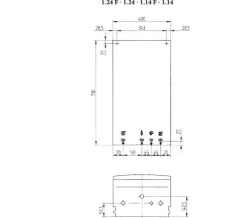 Котел газовый настенный Baxi ECO Four 1.14 F (CSE46514354- Бакси)
