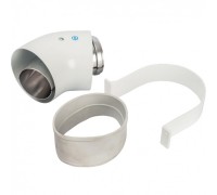 Элемент дымохода отвод коаксиальный 45° 60/100, п/м уплотнения и хомут в комплекте Stout (SCA-6010-000045 Стуот)