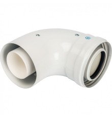 Элемент дымохода конденсационное колено 90° 60/100 м/п PP-FE, совместимый с Baxi и Viessmann Stout (SCA-8610-210090 Стуот)