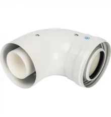 Элемент дымохода конденсационное колено 90° 60/100 м/п PP-FE, совместимый с Baxi и Viessmann Stout (SCA-8610-210090 Стуот)
