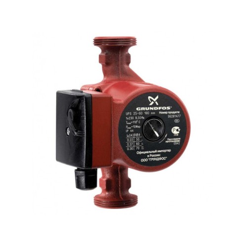 Grundfos Одинарный циркуляционный насос UPS 25-60 N 180, 1x230 В, 50 Гц, 50/55/60 Вт, вход/выход G 1 1/2