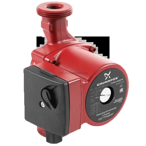 Одинарный циркуляционный насос Grundfos UPS 32-100 180, 1x230 В, 50 Гц, 280/340/345 Вт, вход/выход G 2" PN10