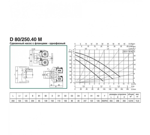Насос циркуляционный бытовой DAB D 80/250.40 M