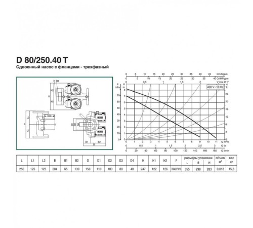 Насос циркуляционный бытовой DAB D 80/250.40 T