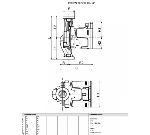 Насос циркуляционный бытовой DAB EVOSTA2 20-75/130 SOL PWM 1/2
