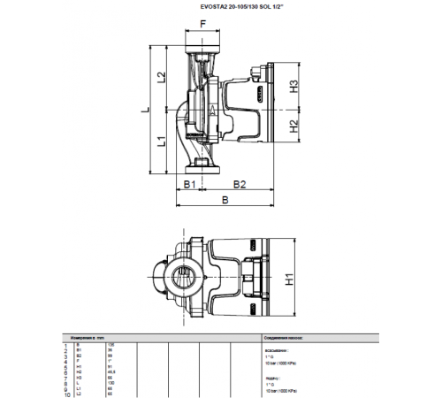 Насос циркуляционный бытовой DAB EVOSTA2 20-105/130 SOL PWM 1/2