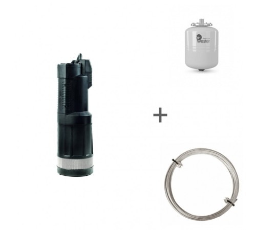 Насос колодезный DAB DIVERTRON 1000 M + бак + трос 60122623, 0-14-0350, трос15м