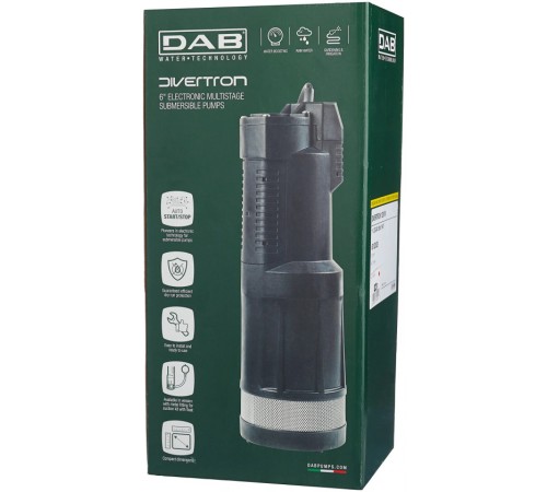 Насос колодезный DAB DIVERTRON 1200 M + бак + трос + стабилизатор 60122626, 0-14-0350, трос15м, 63/6/5