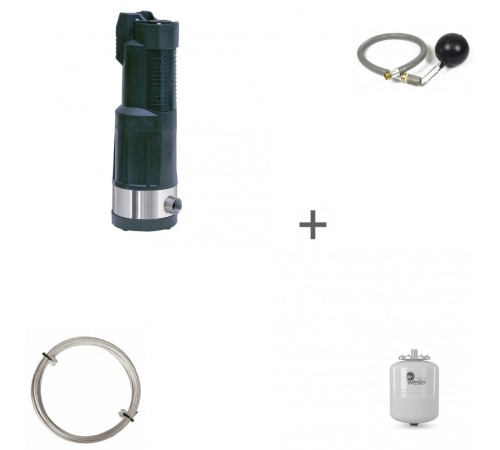 Насос колодезный DAB DIVERTRON X 1200 M + поплавок + бак + трос 60122627, 60187735, 60180610, 0-14-0350, трос15м