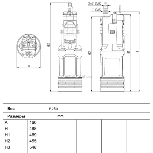 Насос колодезный DAB DIVERTRON 650 M 60209375