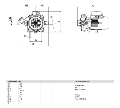 Насос центробежный DAB K 20/9 HA 60161484
