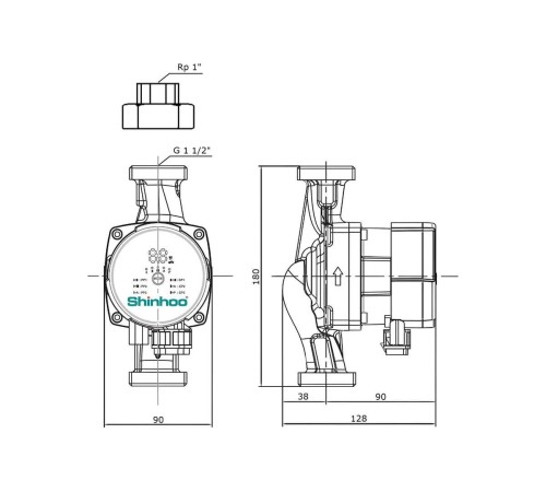 Циркуляционный насос Shinhoo MASTER S 25-8 180 1x230V, 71111009