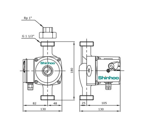Циркуляционный насос Shinhoo BASIC 25-4S N 180 1x230V с 
